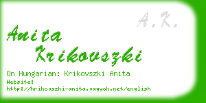 anita krikovszki business card